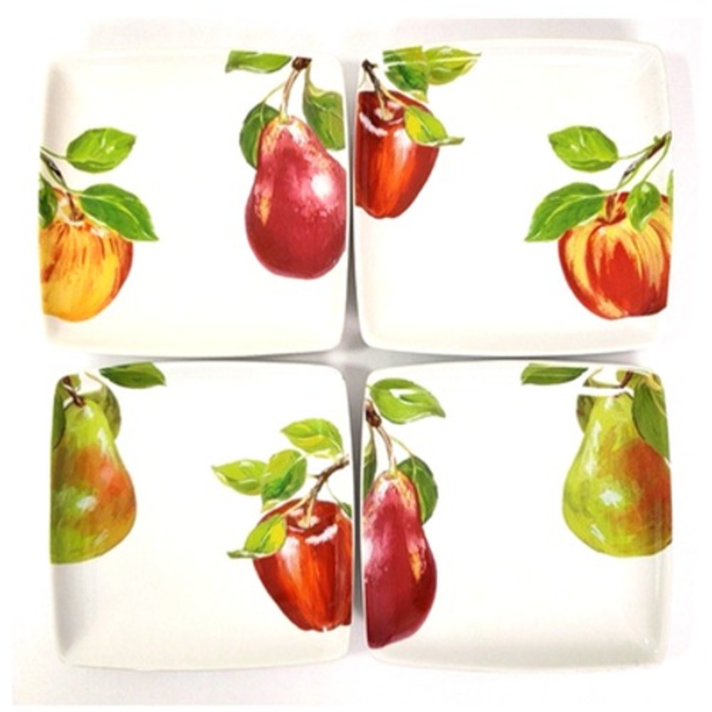 The Cellar Square Appetizer Plates 6‎ 3/8" Apples Pears Macys